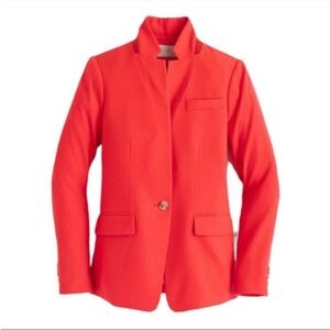 J. Crew Bright Coral Single-Button Blazer